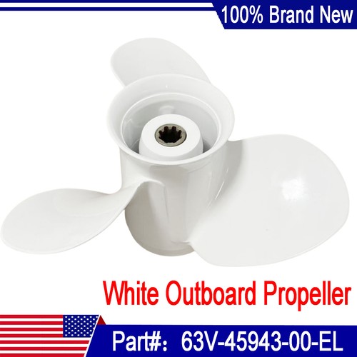 White outboard propeller - white,