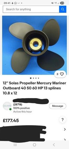 Solas propeller mercury - 12'',